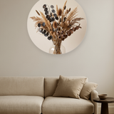 Earthen Bouquet ronde wanddecoratie in modern interieur