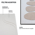 Décoration murale Wandkraft : Feltro Acustico, feutre acoustique durable à effet 3D et cadre en différentes couleurs. pour un intérieur élégant
