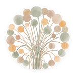 Floating Meadow rond schilderij