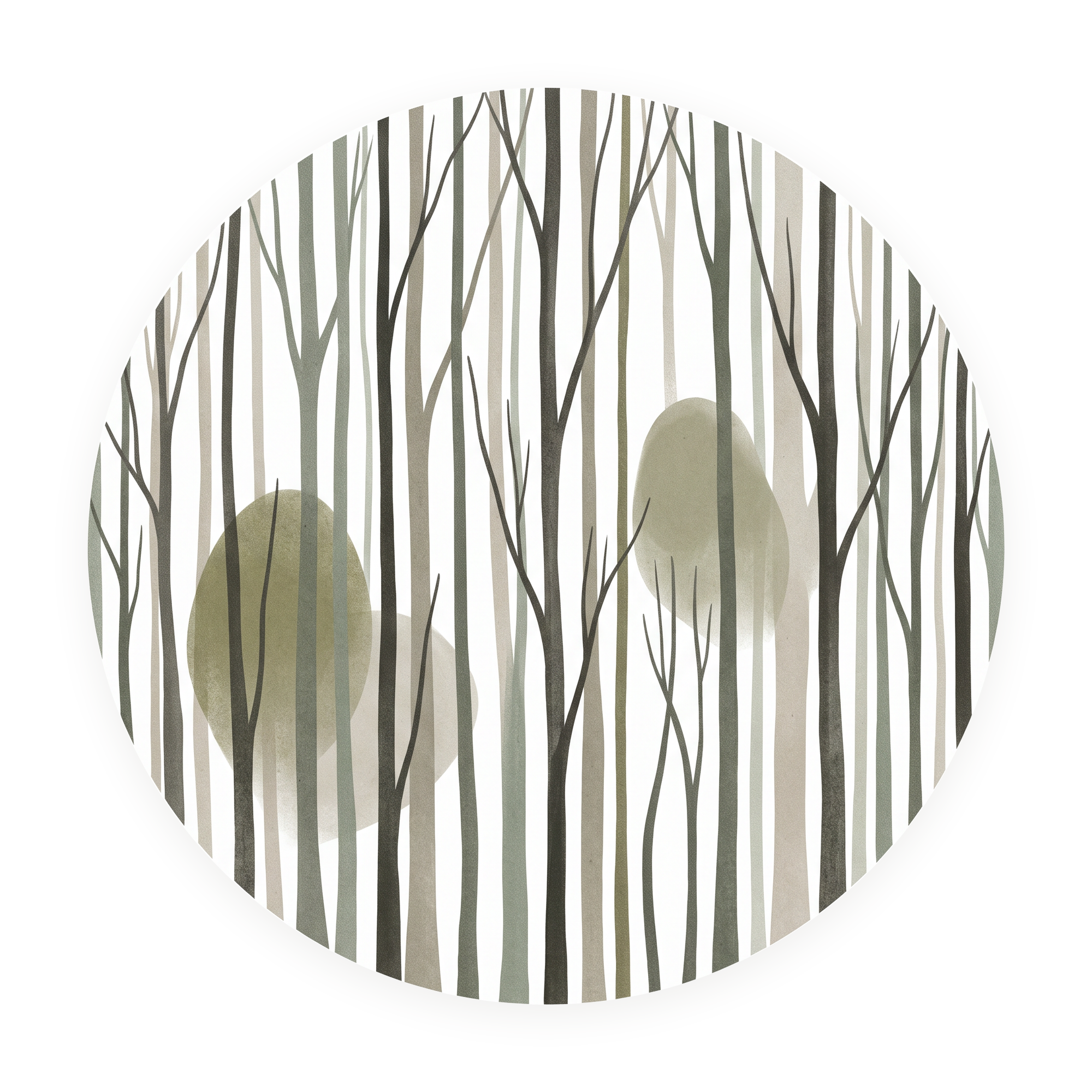 Forest Spirits ronde dibond wanddecoratie Wandkraft