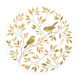 Gilded Songbirds ronde dibond wanddecoratie Wandkraft