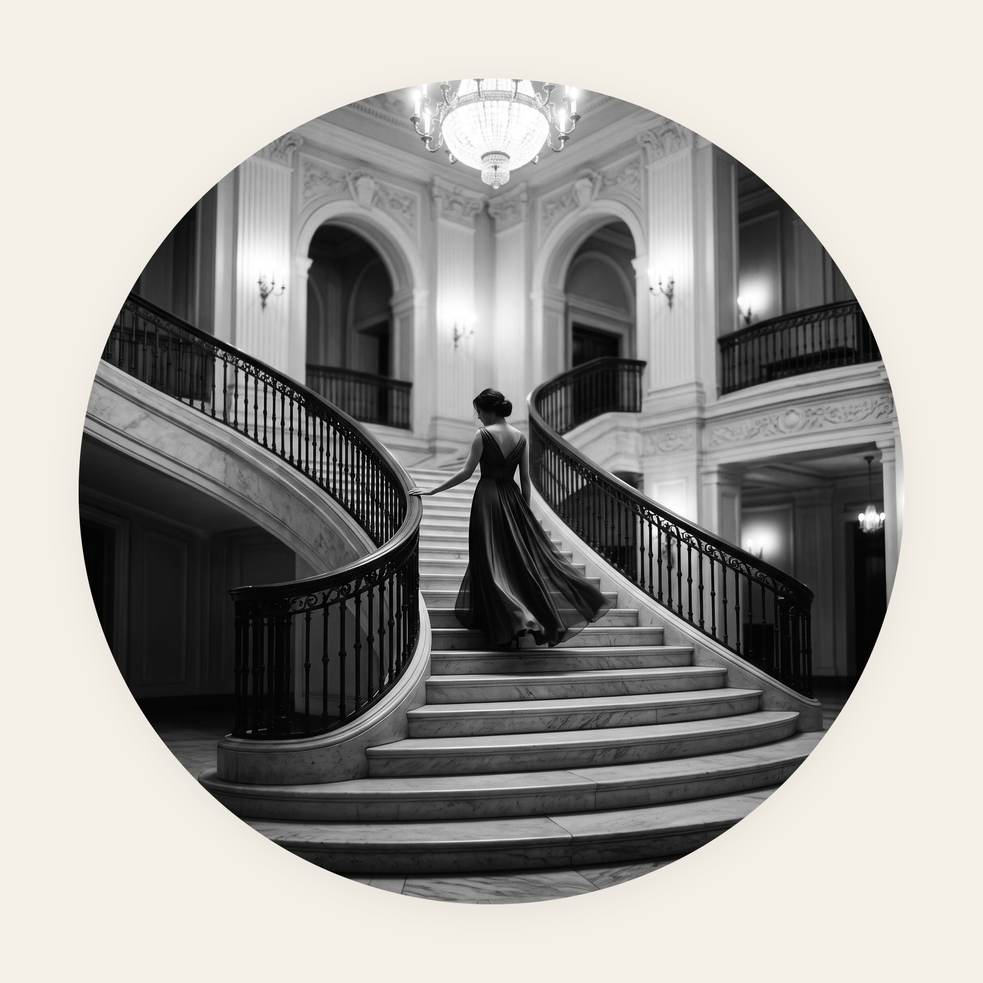 Grand Foyer rond schilderij