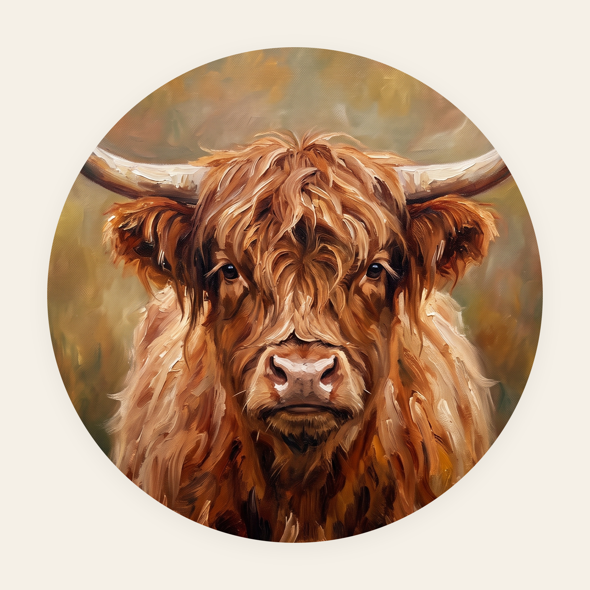 Highland Gaze rond schilderij