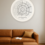 Leeuwarden stadskaart in interieur