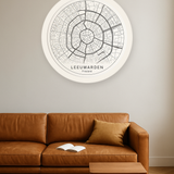 Leeuwarden stadskaart in interieur