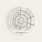 Leeuwarden stadskaart rond