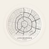 Leeuwarden stadskaart rond
