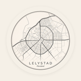 Lelystad stadskaart rond