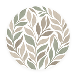 Linen Leaves rond schilderij