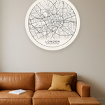 Londen stadskaart in interieur