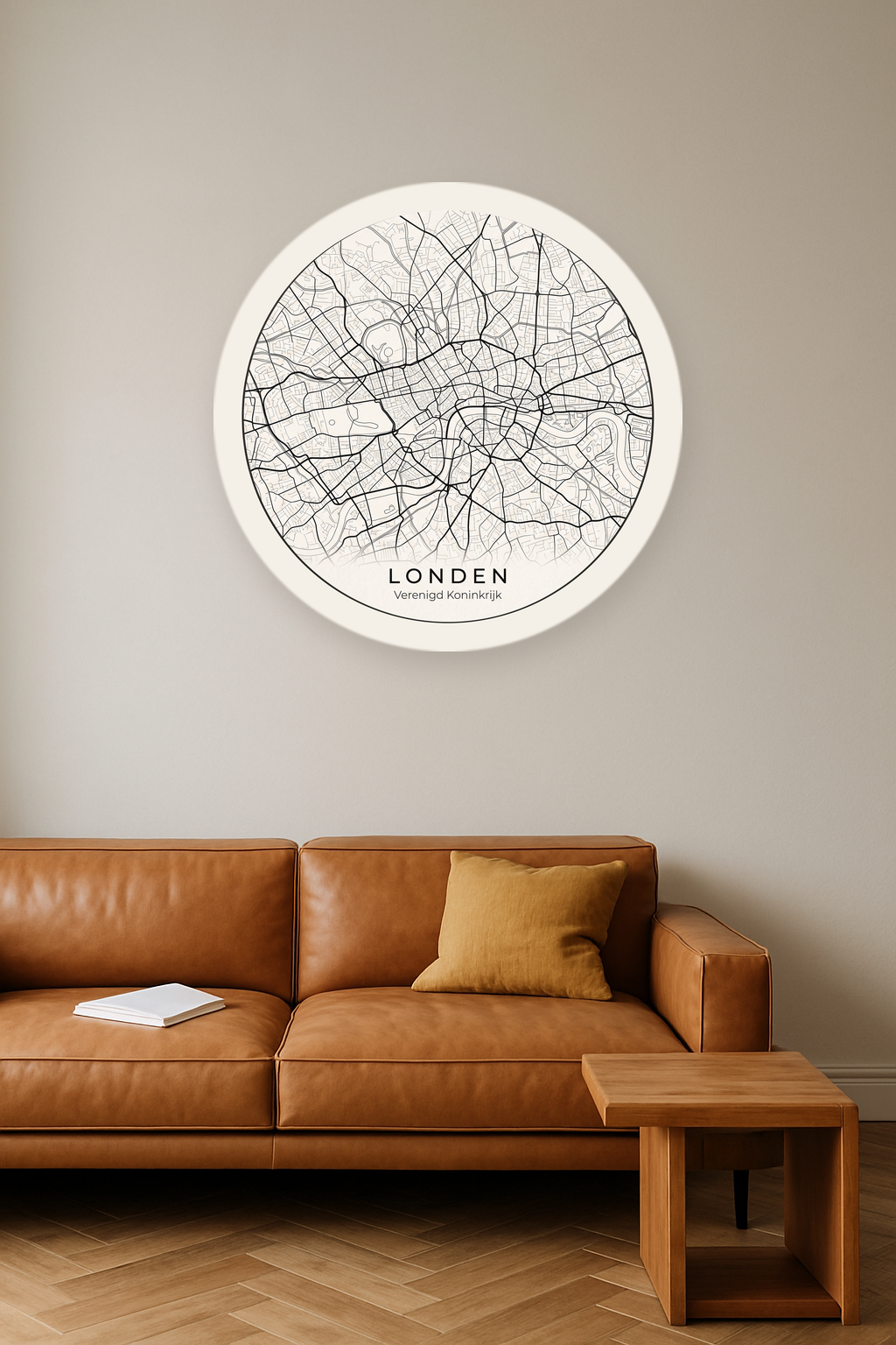 Londen stadskaart in interieur
