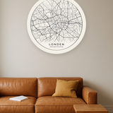 Londen stadskaart in interieur