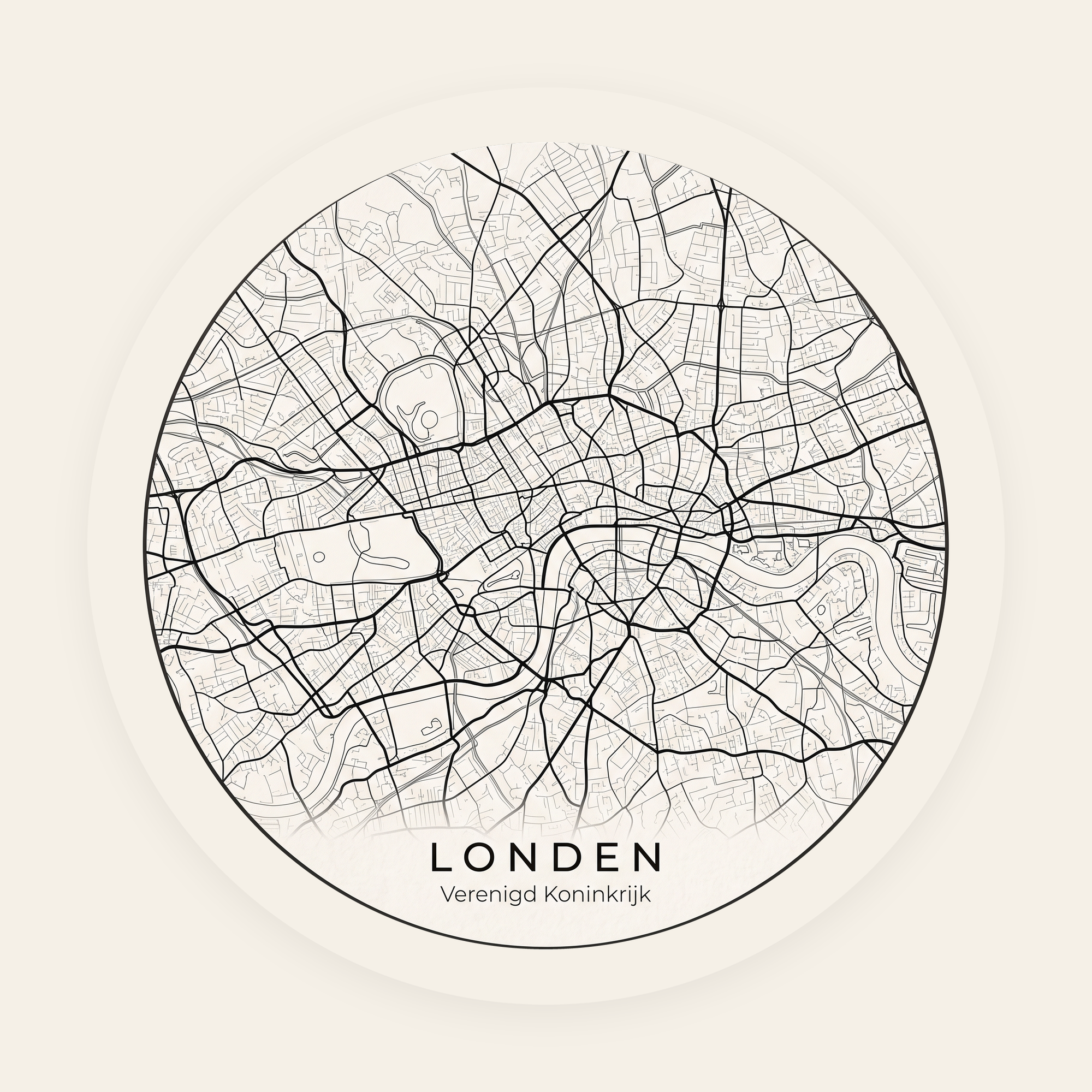 Londen stadskaart rond