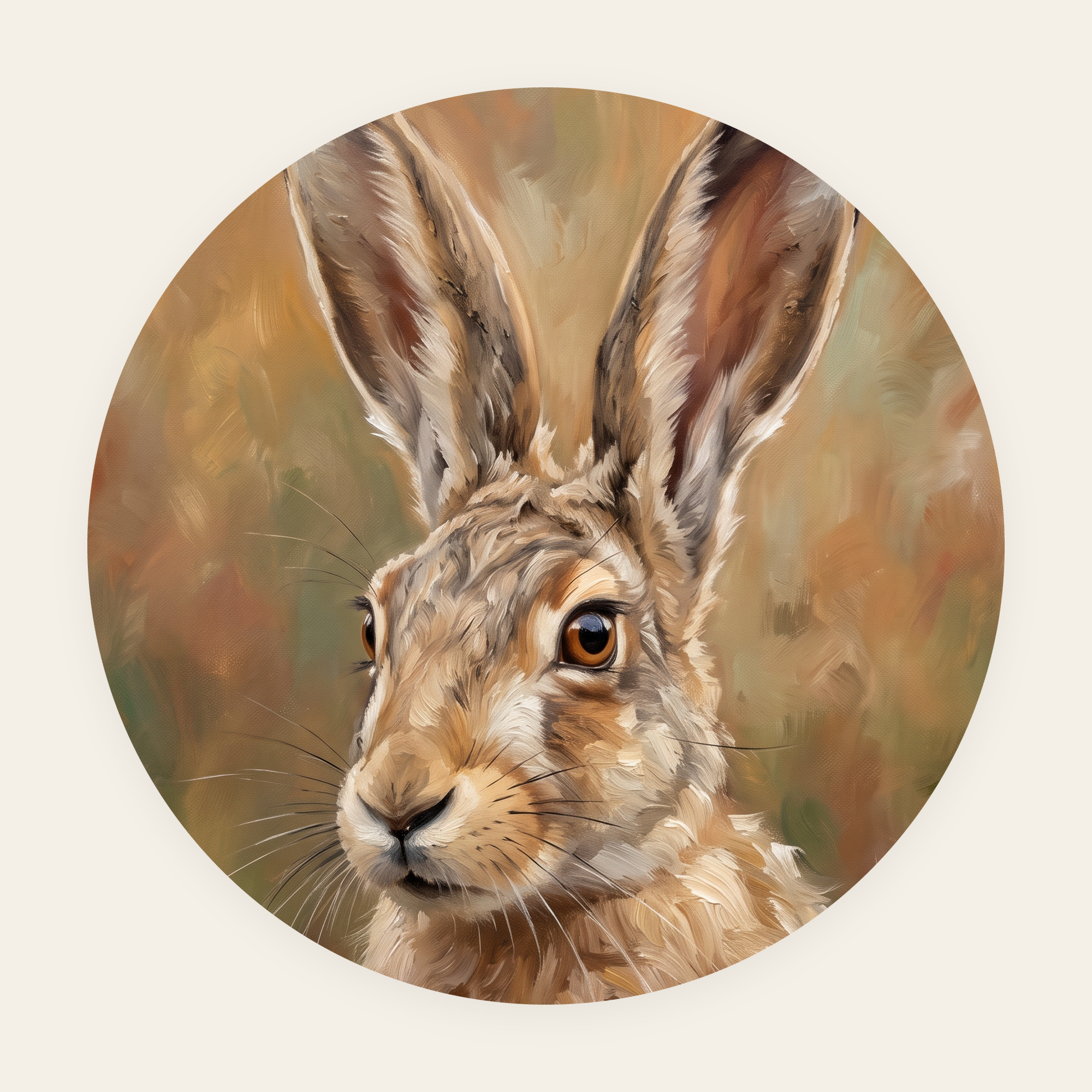 Meadow Hare rond schilderij