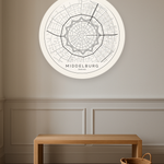 Middelburg stadskaart in interieur