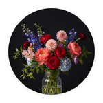 Nocturne Bloom ronde dibond wanddecoratie Wandkraft