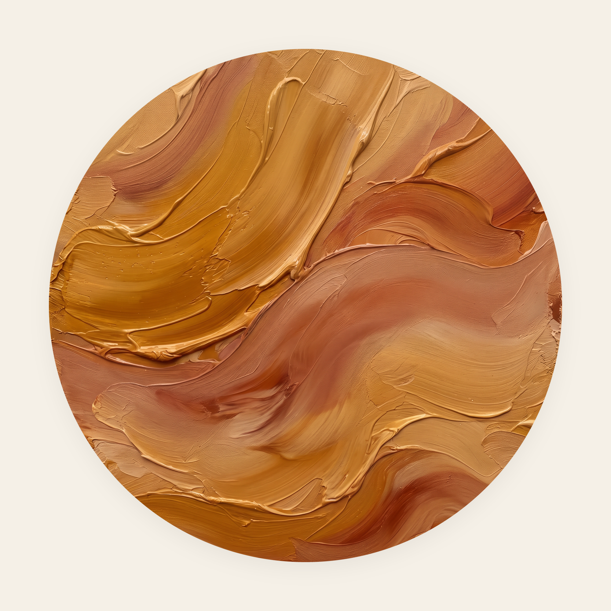 Ochre Drift rond schilderij