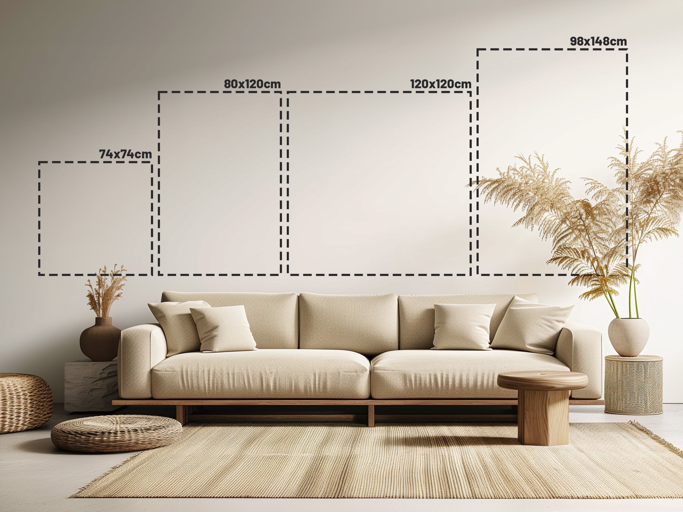 Stacked Ovals Set Walldecoration Wandkraft