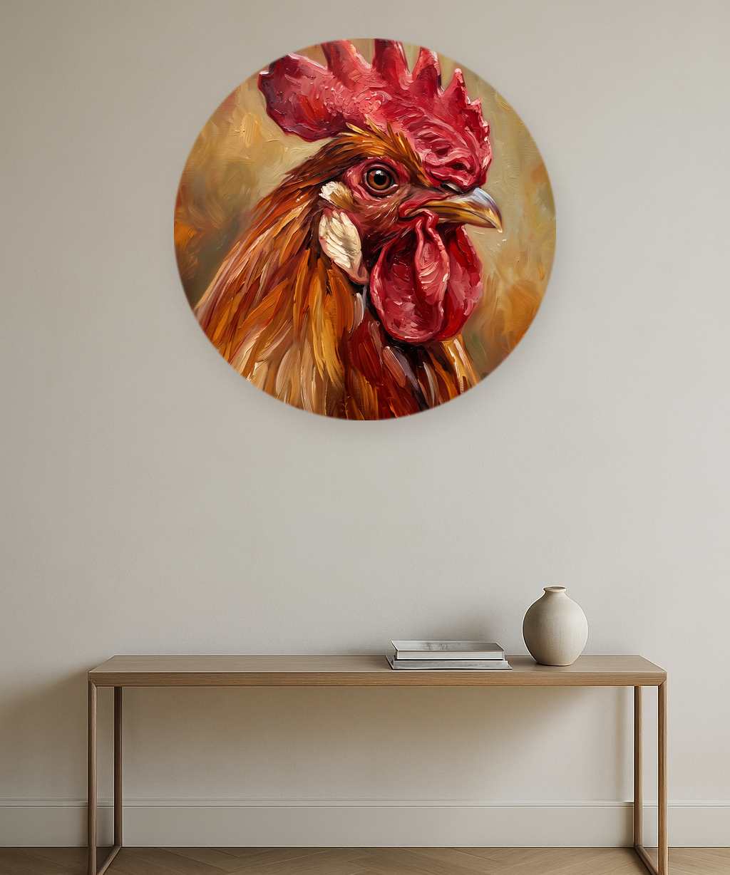 Proud Rooster in interieur