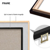 Décoration murale Wandkraft : cadre caisse en noir ou naturel avec ferrure de suspension métallique pour feutre acoustique. pour un intérieur élégant