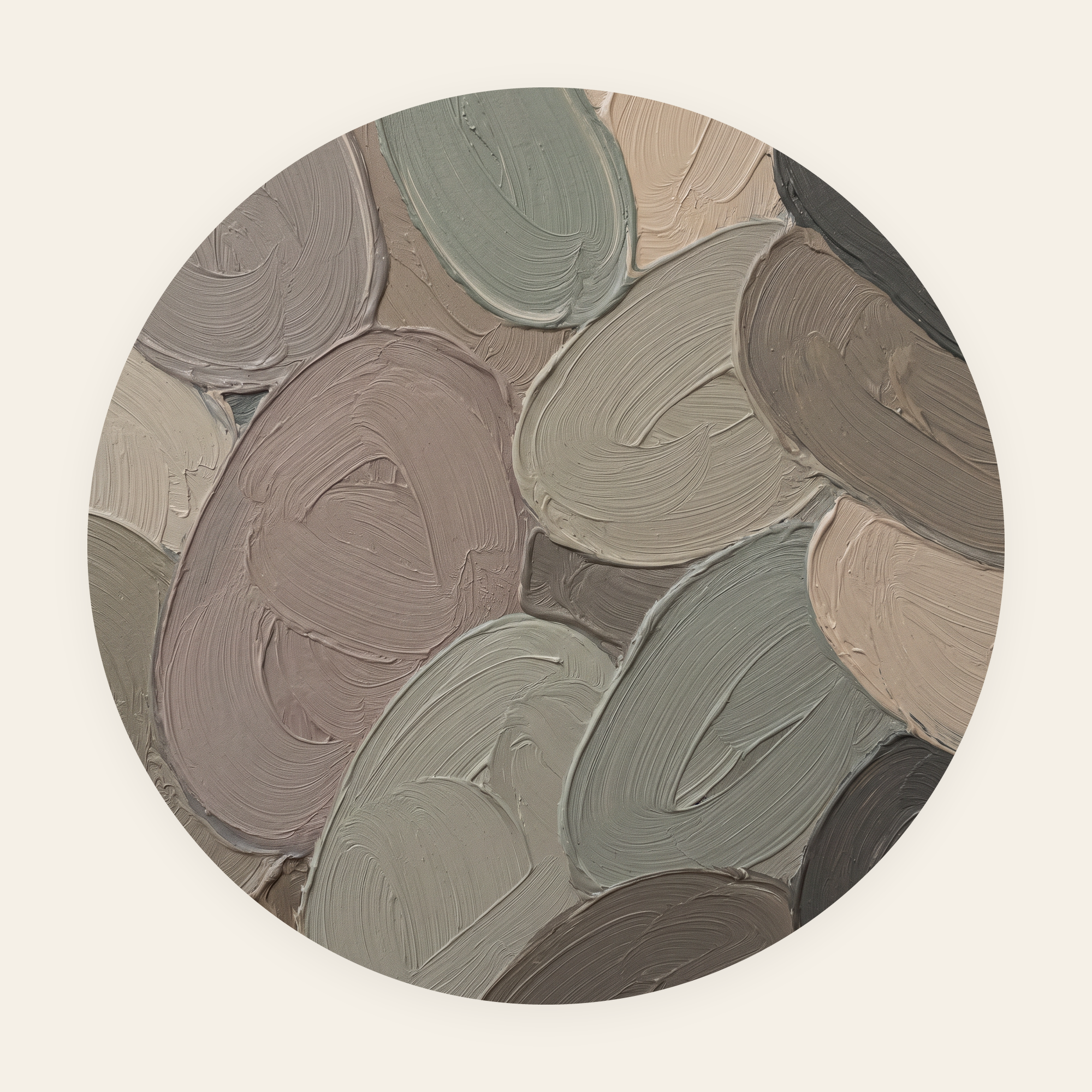 Riverstone Calm rond schilderij