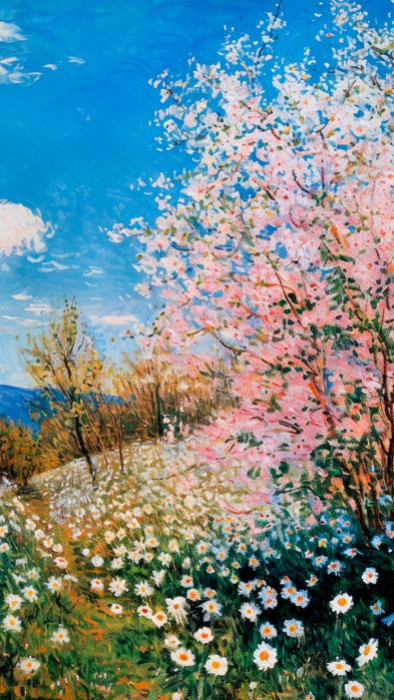 Spring Symphony Walldecoration Wandkraft Canvas 40x60 cm Flat on the Wall