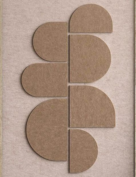 Feltro Acustico 002 Walldecoration Wandkraft Baklijst Blank Beige