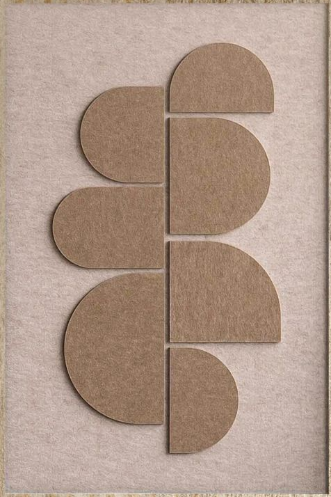 Feltro Acustico 002 Walldecoration Wandkraft Baklijst Blank Beige