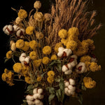 Cotton Wild Flowers Walldecoration Wandkraft 40x60 cm Flat on the Wall
