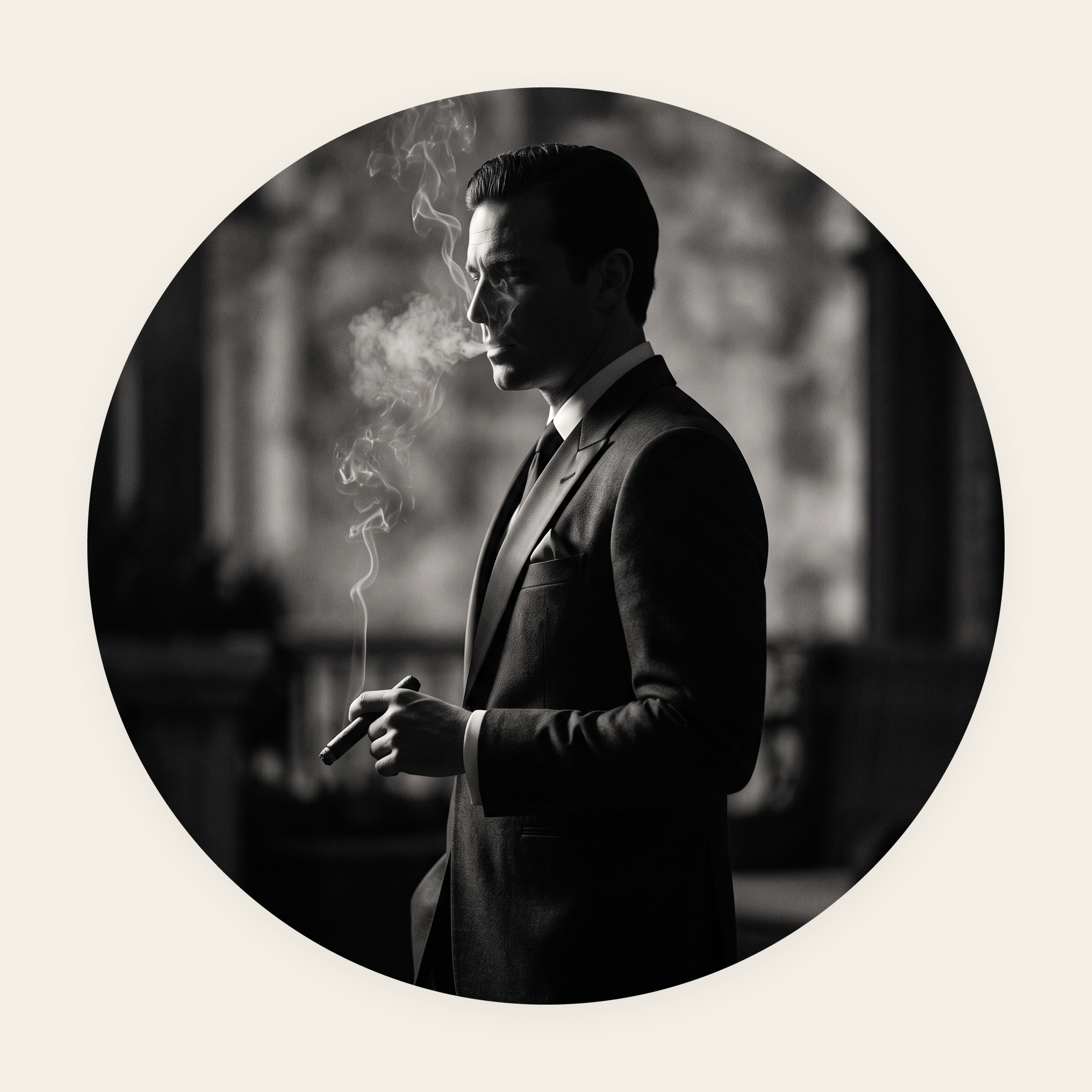 Silk & Smoke rond schilderij