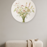 Soft Meadow ronde wanddecoratie in modern interieur