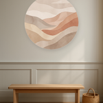 Still Hills ronde wanddecoratie in modern interieur