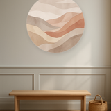 Still Hills ronde wanddecoratie in modern interieur