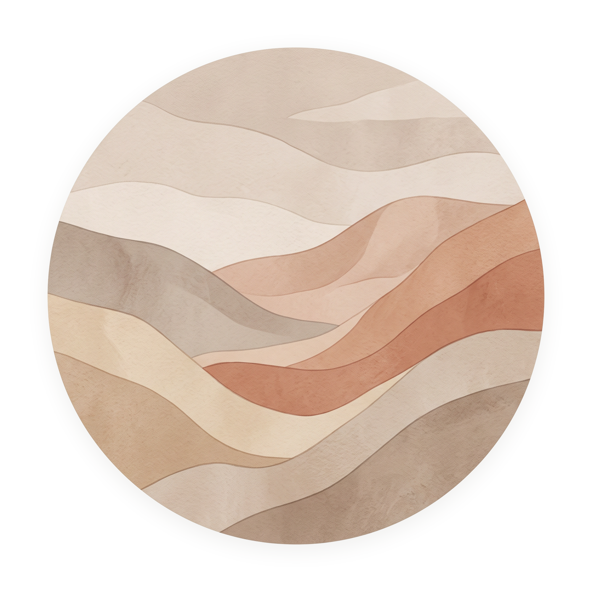 Still Hills ronde dibond wanddecoratie Wandkraft