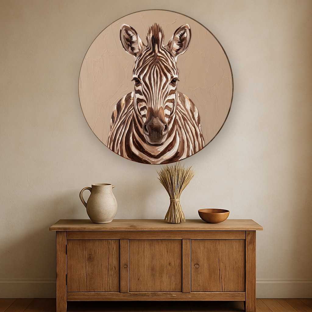 Striped Silence in een landelijk interieur
