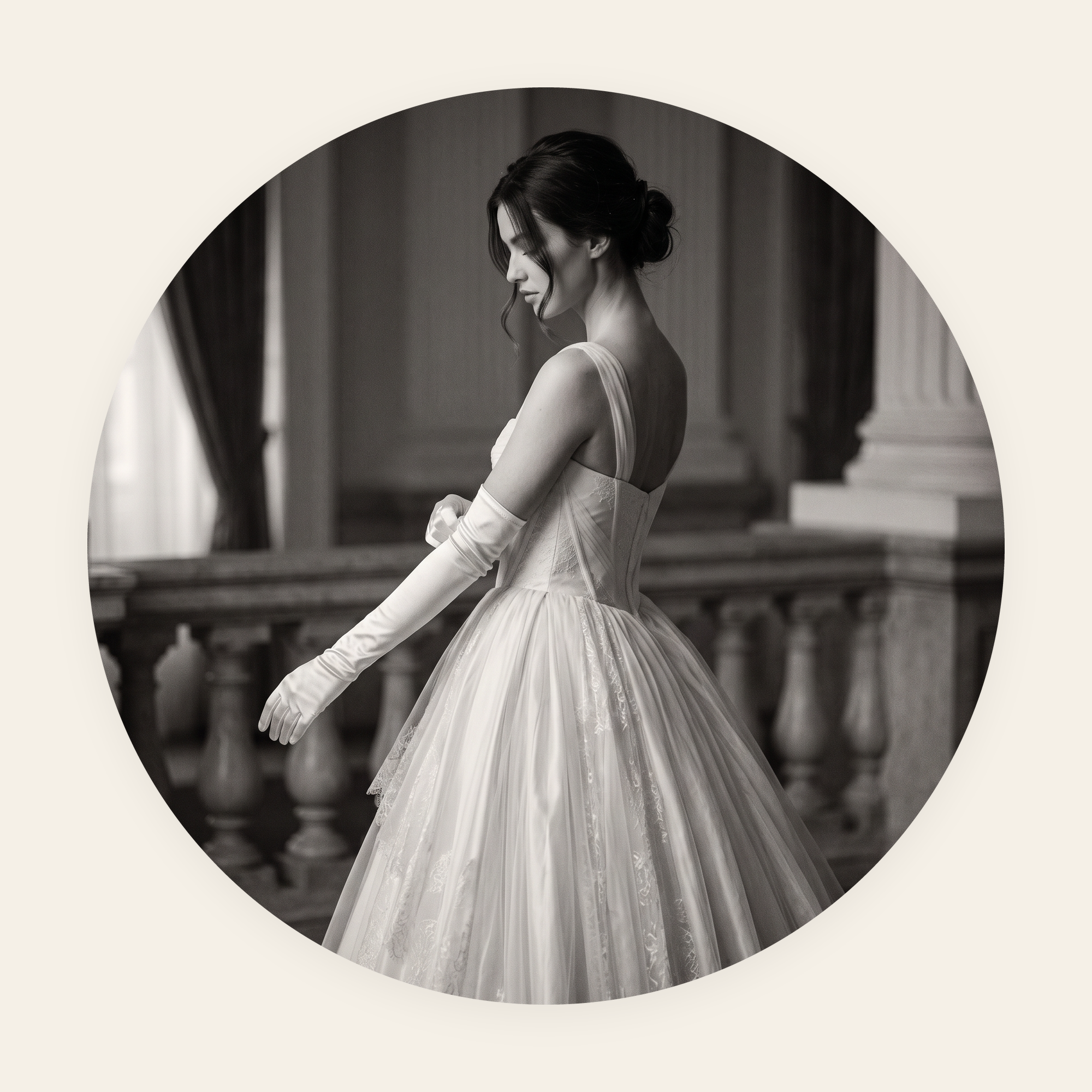 The Debutante rond schilderij
