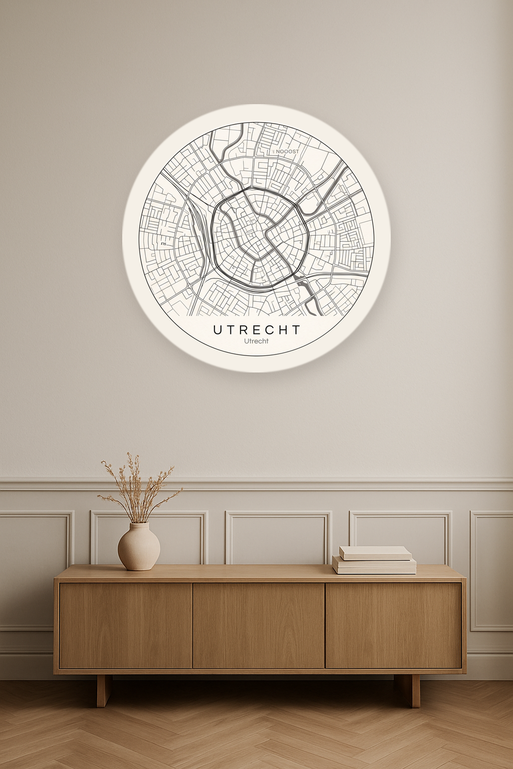 Utrecht stadskaart in interieur