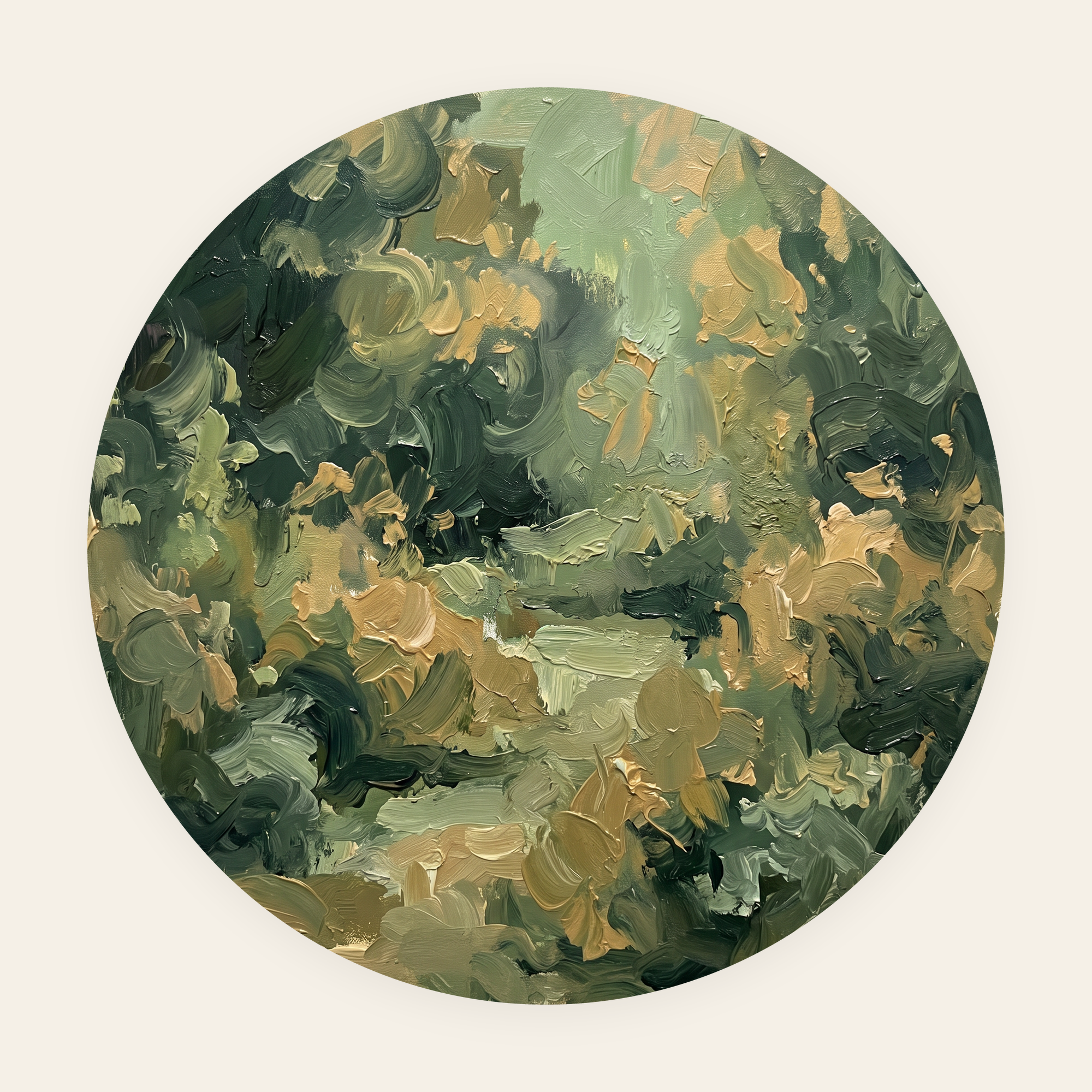 Verdant Salon rond schilderij