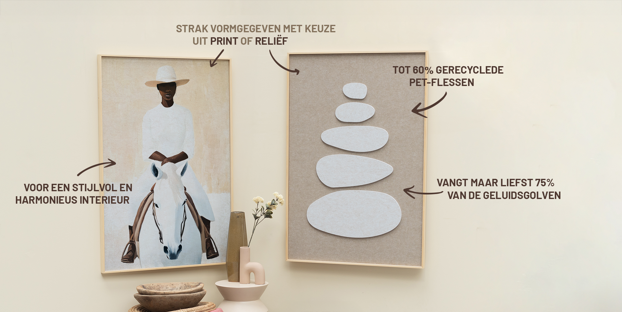 verschil geprint akoestisch schilderij en 3D