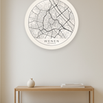 Wenen stadskaart in interieur