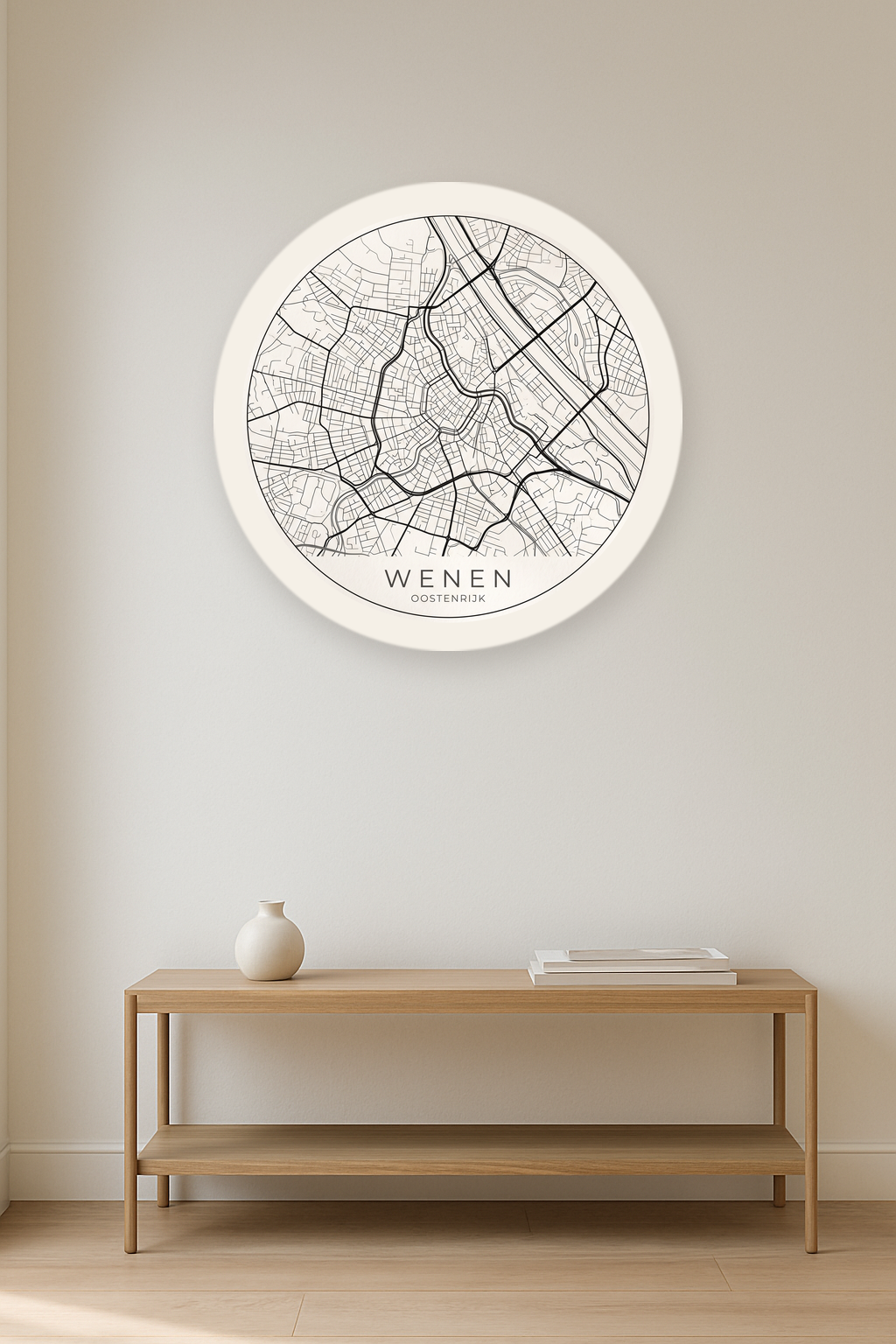 Wenen stadskaart in interieur