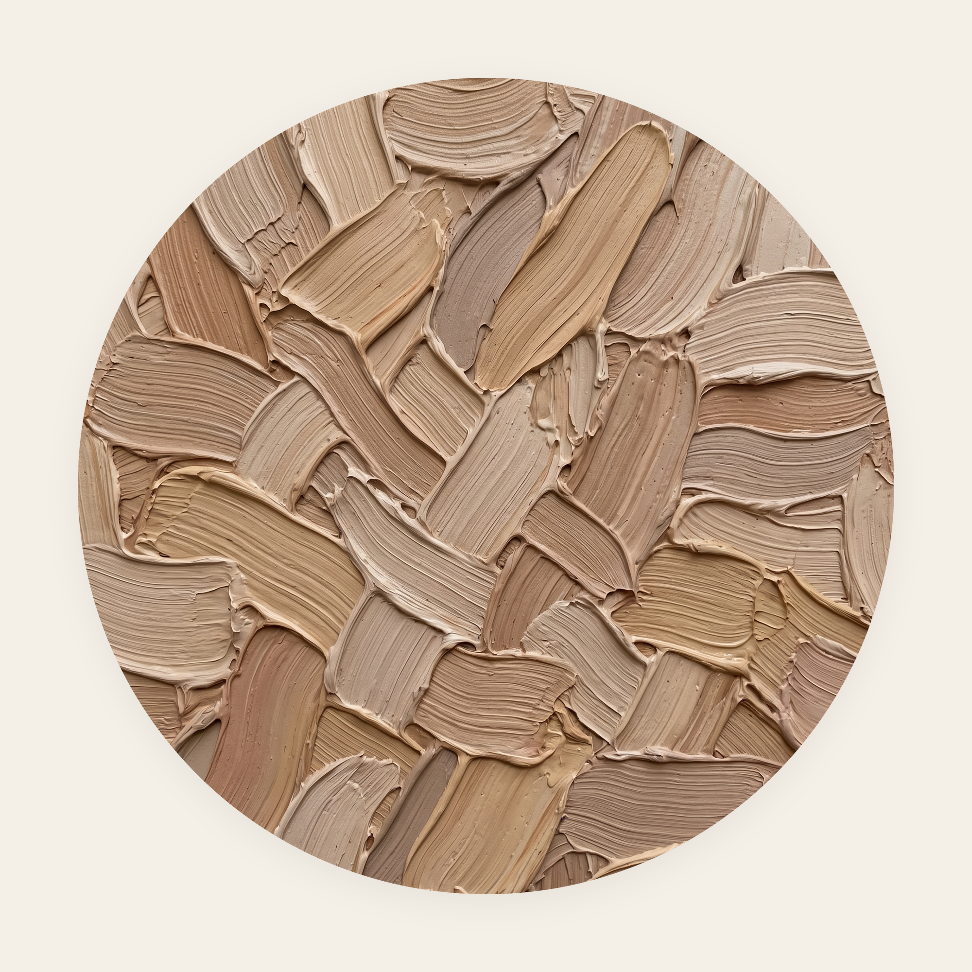Woven Earth rond schilderij