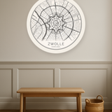 Zwolle stadskaart in interieur