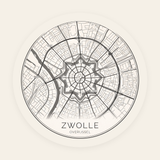 Zwolle stadskaart rond