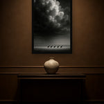 Amber Storm interieur mockup met zwarte lijst