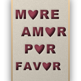 Amor Por Favor akoestisch vilt paneel met blanke baklijst
