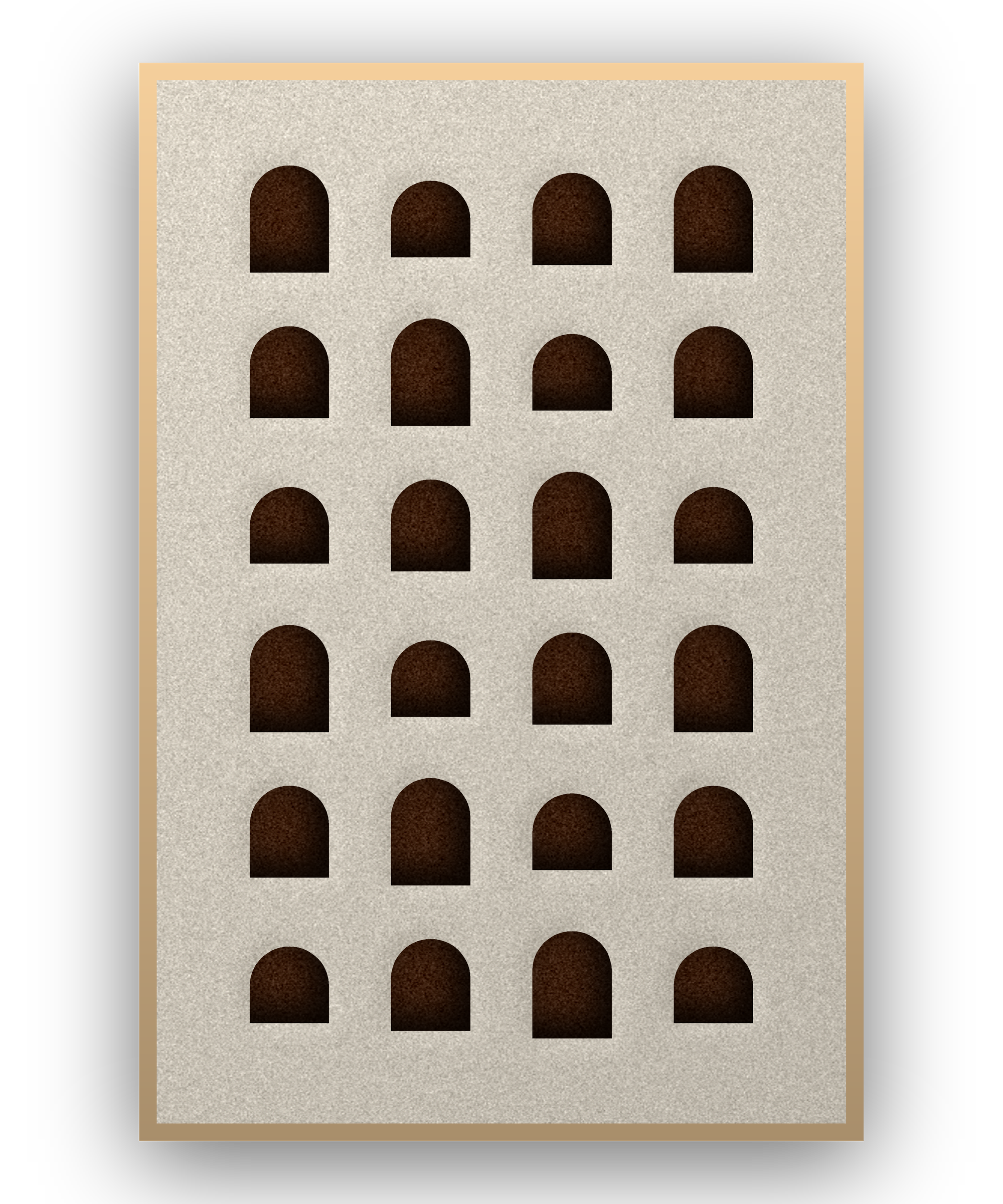 Arch Rhythm akoestisch vilt paneel met blanke baklijst