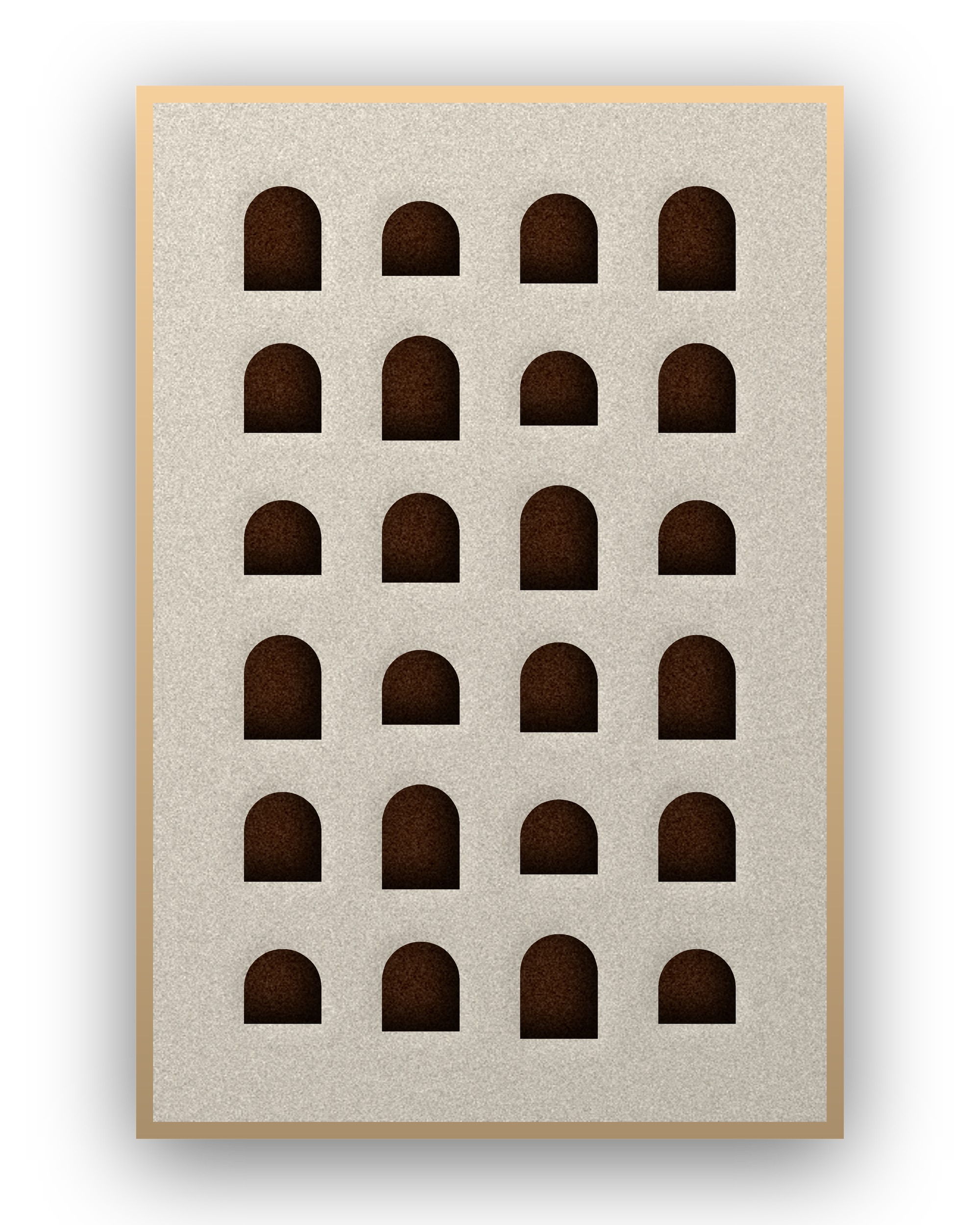 Arch Rhythm akoestisch vilt paneel met blanke baklijst