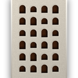 Arch Rhythm akoestisch viltpaneel met witte baklijst, vrijstaand