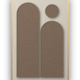 Panneau en feutre acoustique Arch Gate Cocoa, cadre caisse naturel